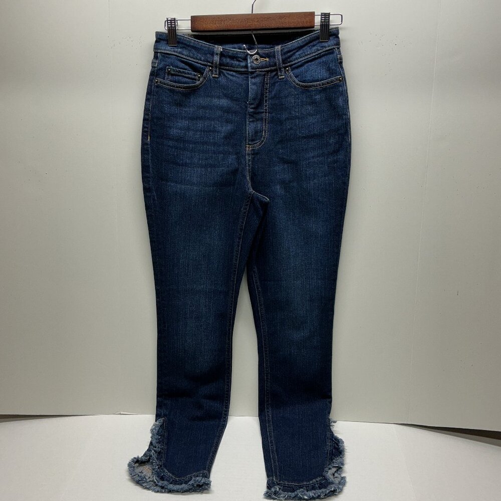 Size 2 Jeans Du Jour Fringed Slit Leg New